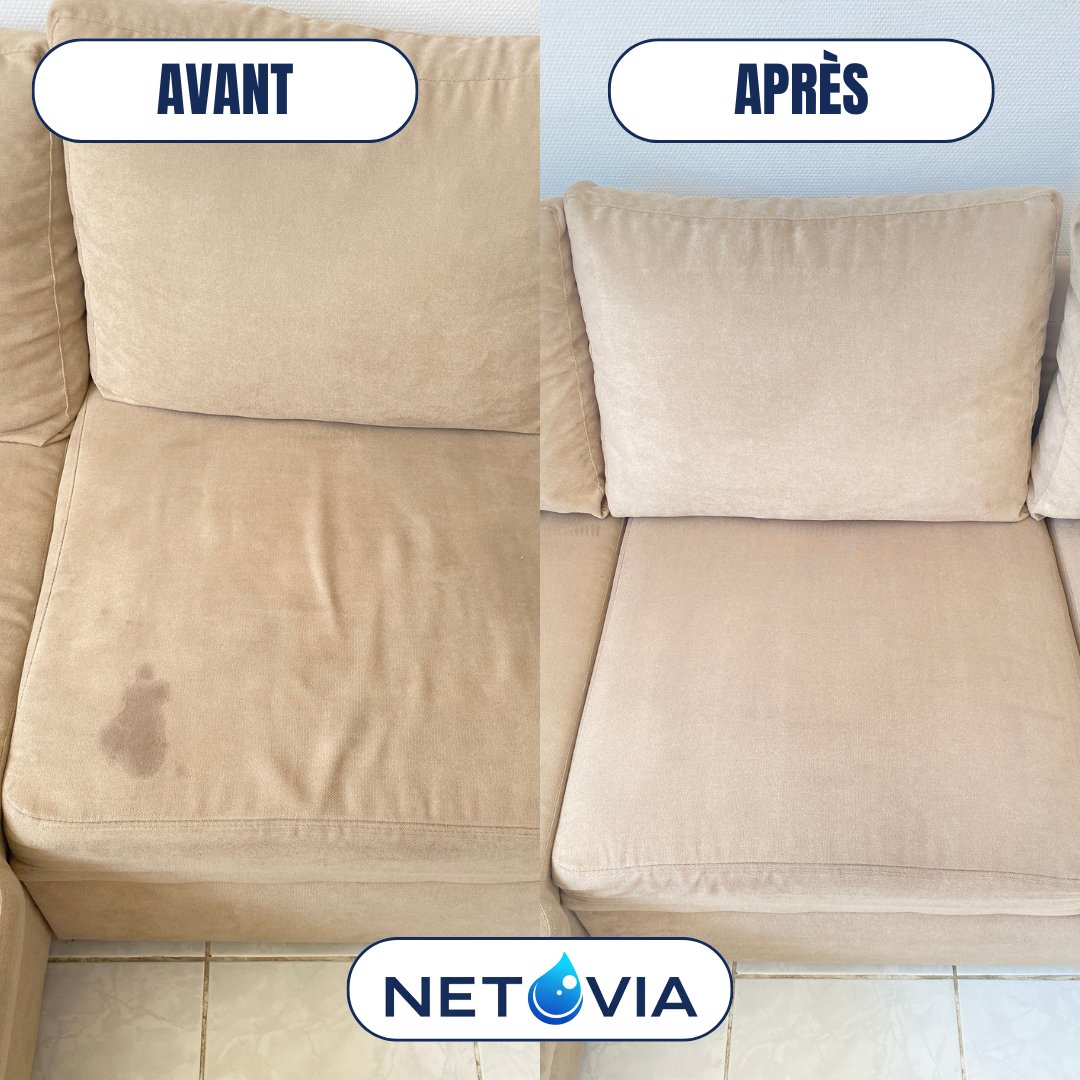 Nettoyage canapé avant après Fontenay-le-Comte